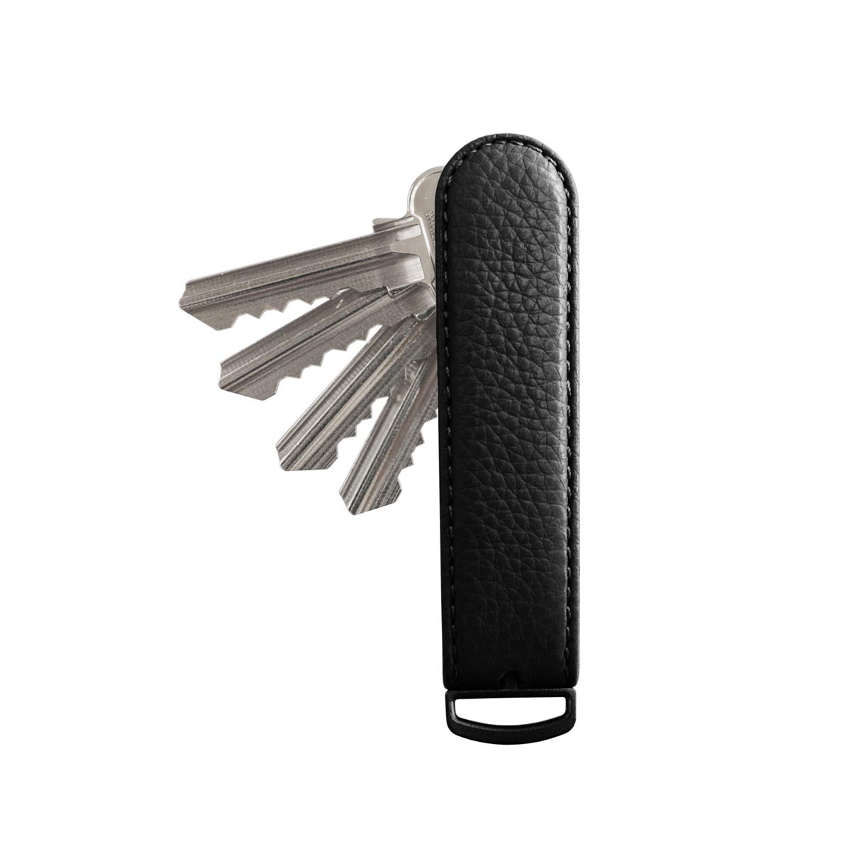Black Pebble Leather Key Organiser