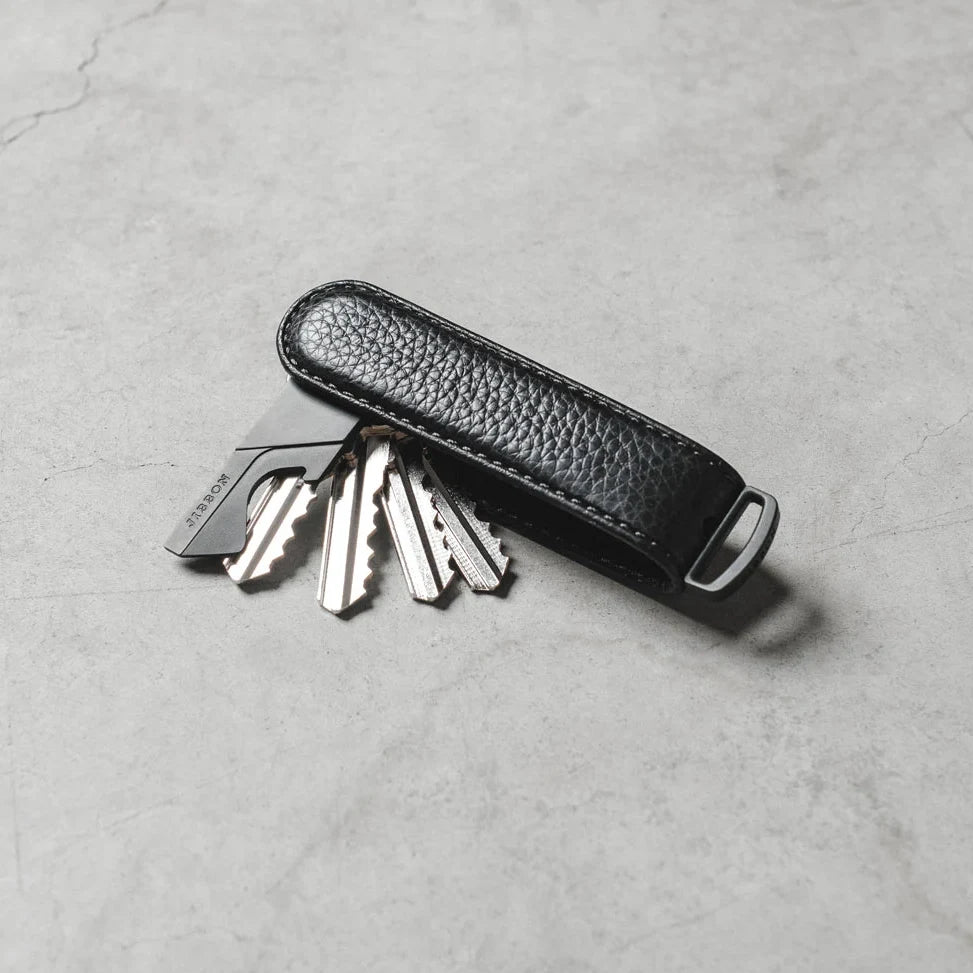 Black Pebble Leather Key Organiser