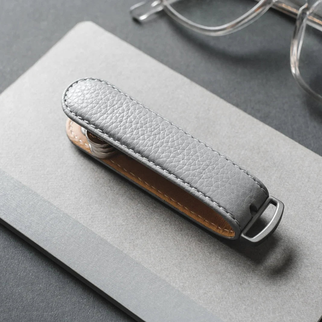 Stone Pebble Leather Key Organiser