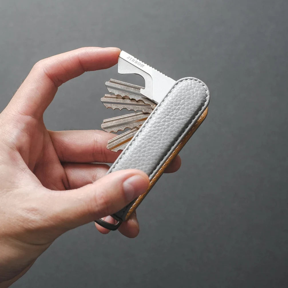 Stone Pebble Leather Key Organiser