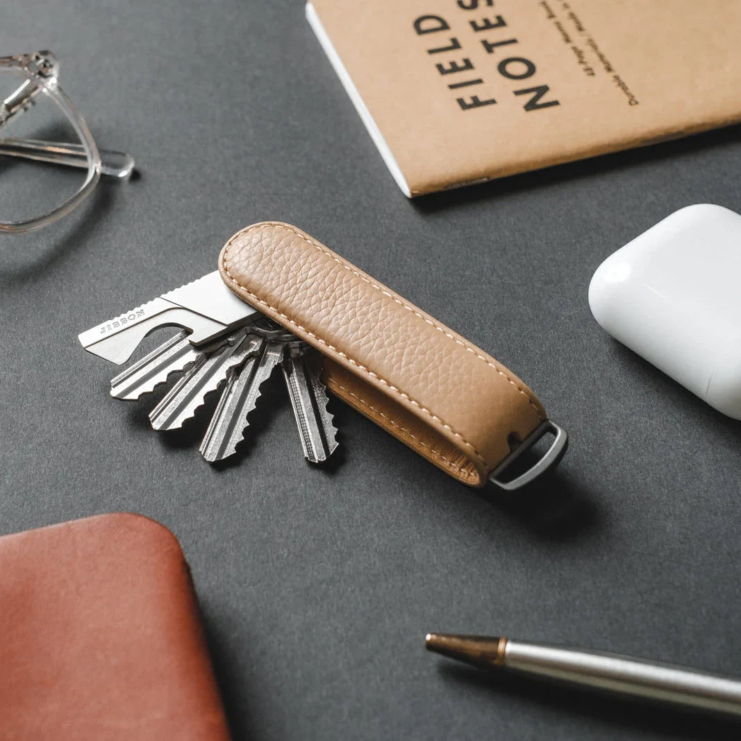 Crema Pebble Leather Key Organiser