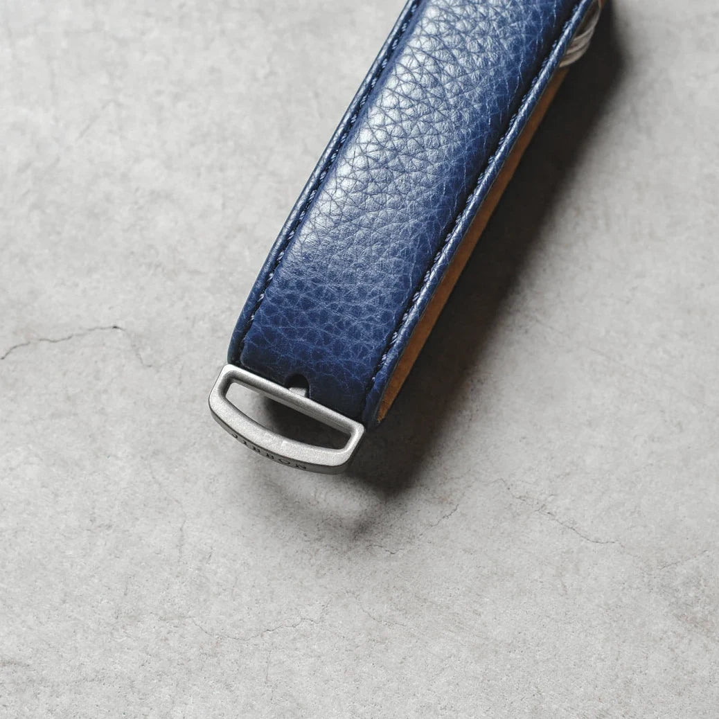 Navy Pebble Leather Key Organiser