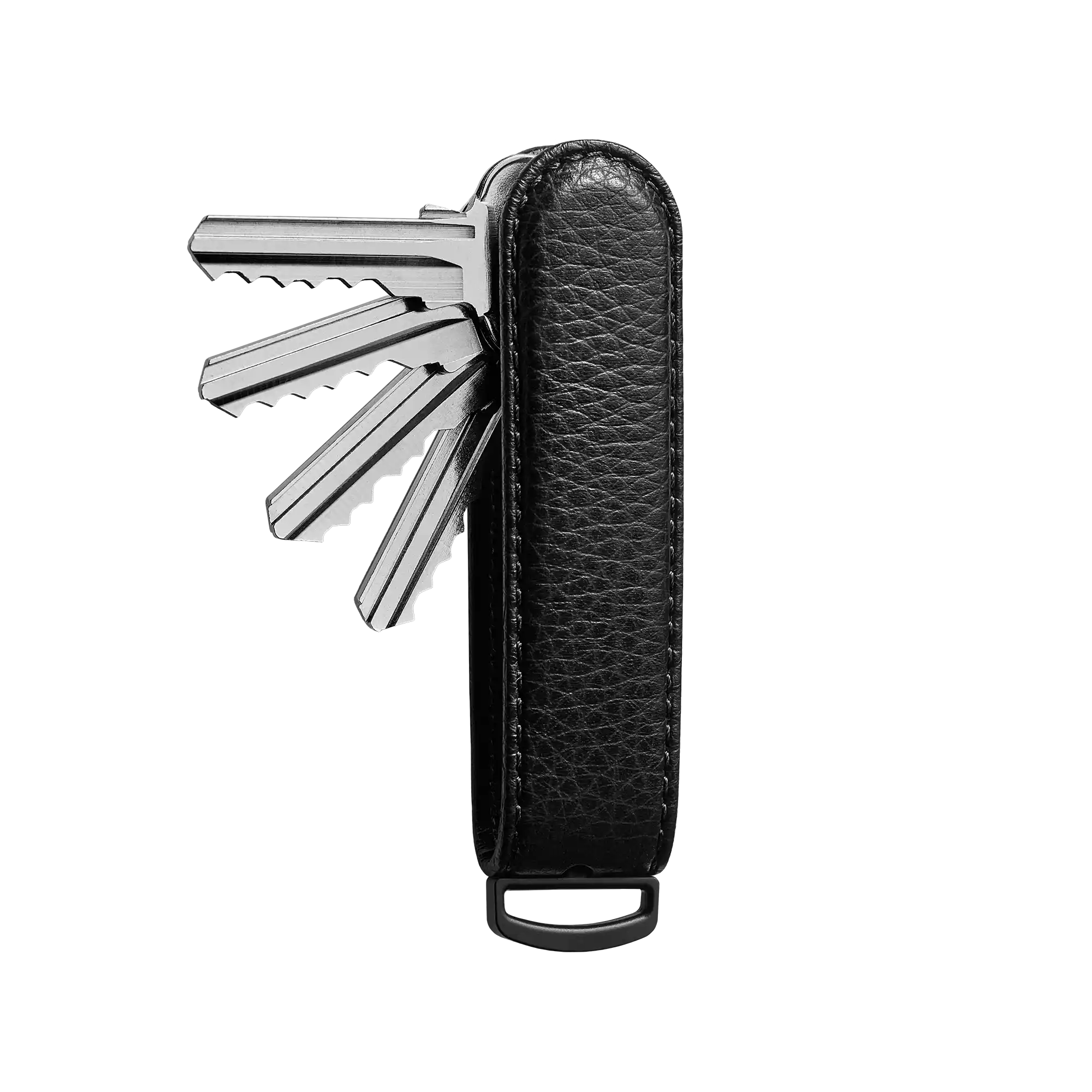 Black Pebble Leather Key Organiser