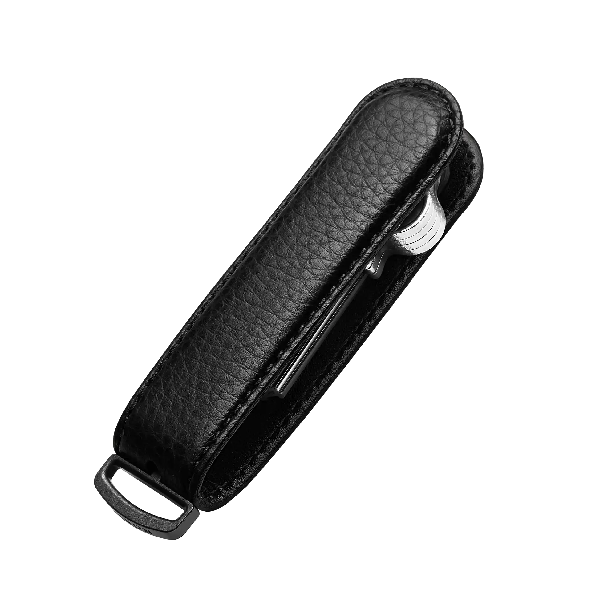 Black Pebble Leather Key Organiser