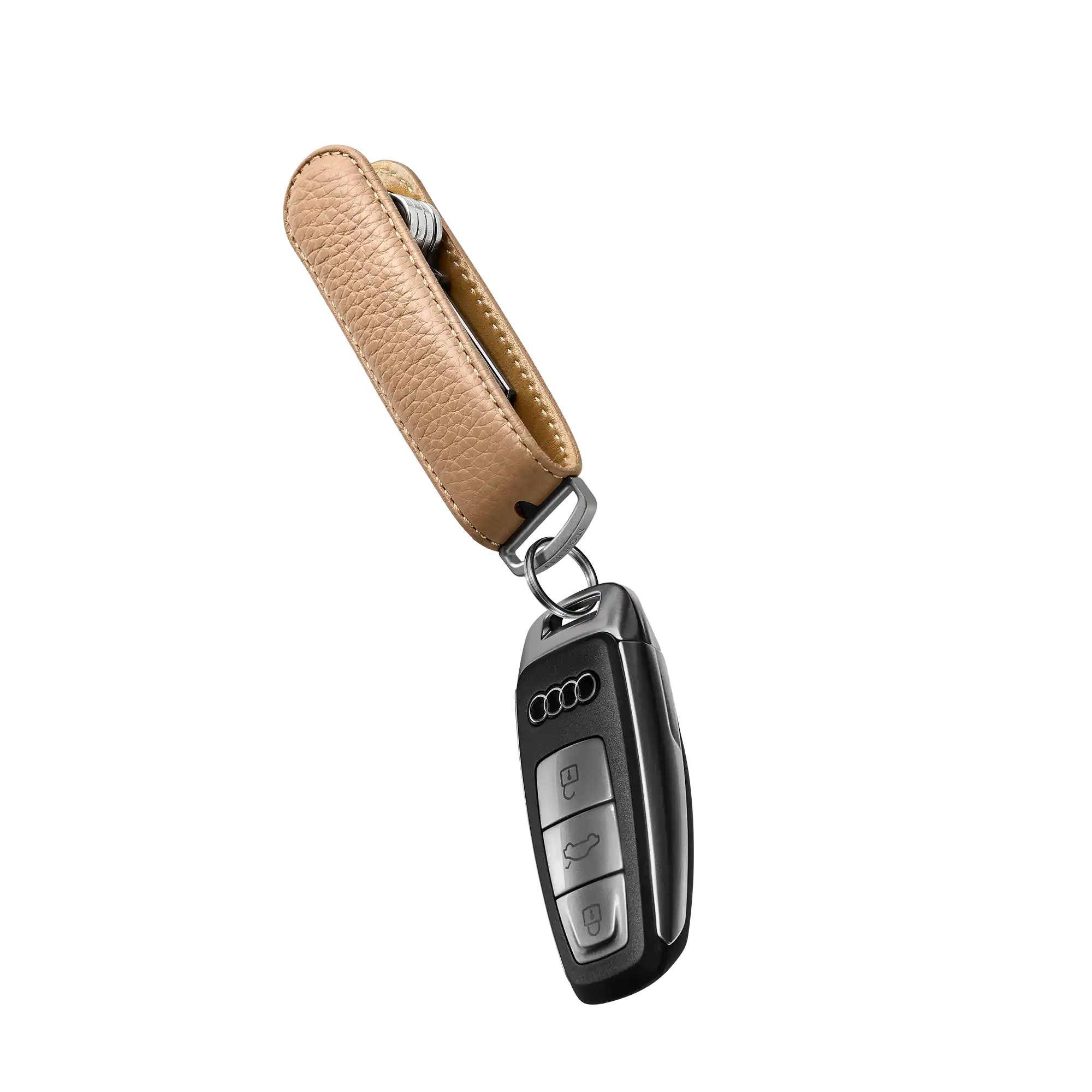 Crema Pebble Leather Key Organiser