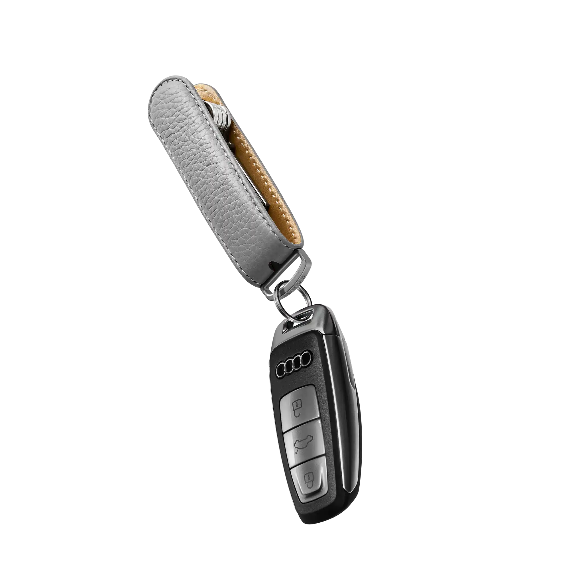 Stone Pebble Leather Key Organiser