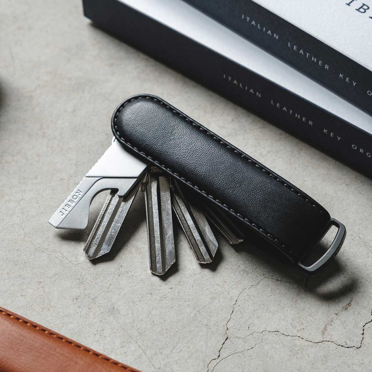 Black Leather Key Organiser