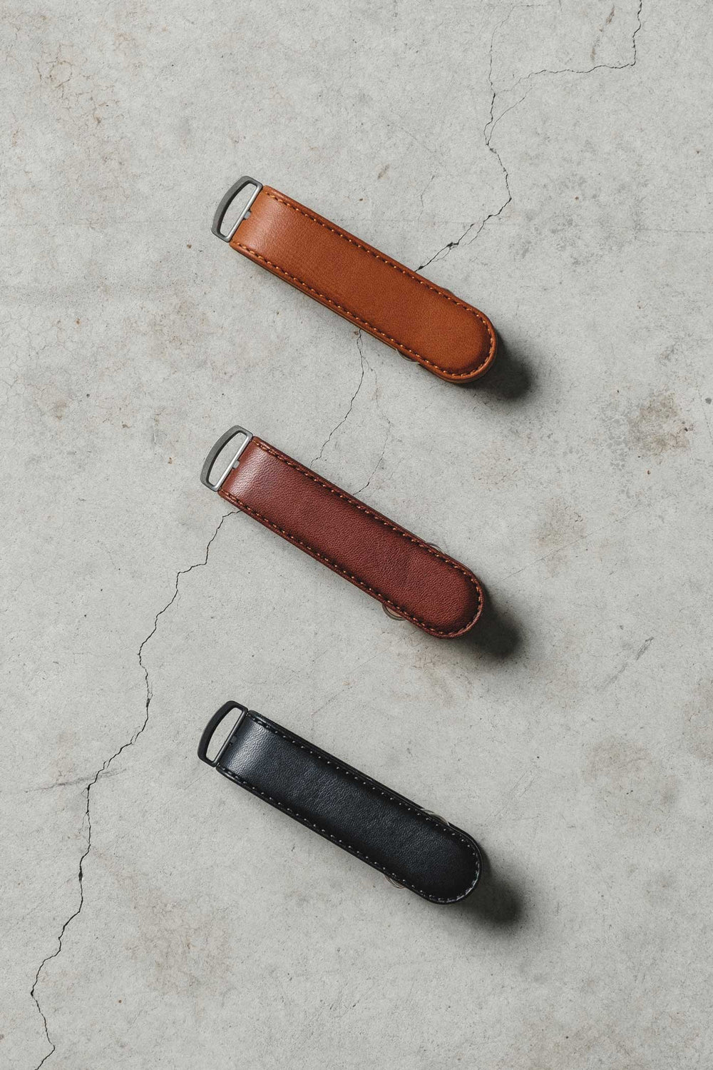 Black Italian Leather Key Organiser