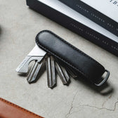 Black Italian Leather Key Organiser